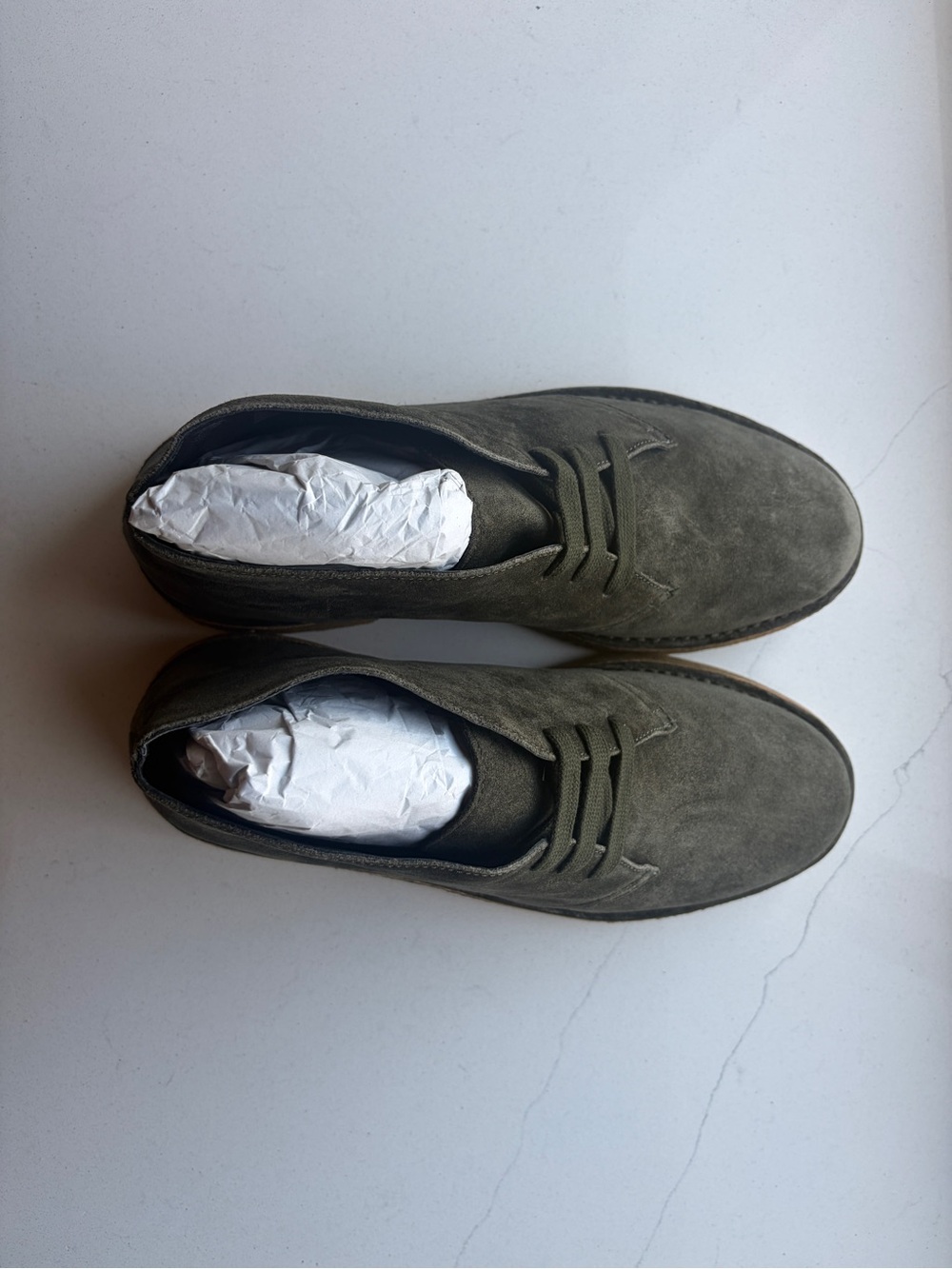 Vince Olive Green Suede Chukka Boots